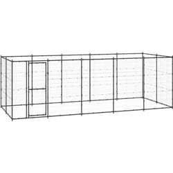 Vidaxl - Chenil extérieur Acier 12,1 m²