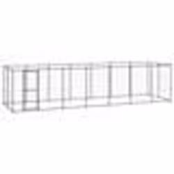 vidaXL Chenil extérieur Acier 16,94 m²