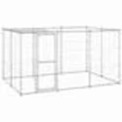 vidaXL Chenil extérieur Acier galvanisé avec toit 7,26 m²