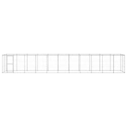 vidaXL Chenil extérieur - Acier galvanisé 26,62 m²