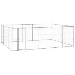 vidaXL Chenil Extérieur Acier Galvanisé 24,2 m²