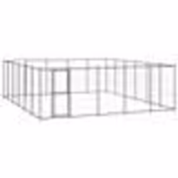 vidaXL Chenil d'extérieur pour chiens Acier 36,3 m²
