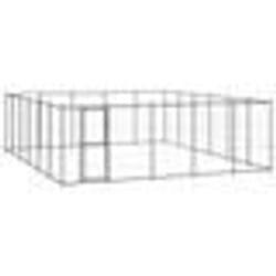 vidaXL Chenil d'extérieur pour chiens Acier 36,3 m²