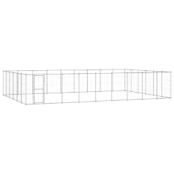 vidaXL Chenil extérieur - Acier galvanisé 65,34 m²