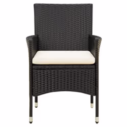 VidaXL 316680 chaise d'extérieur Terrace Siège rembourré Polyester, Polyuréthane, Acier Crème, Blanc