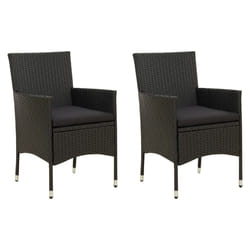 VidaXL 316681 chaise d'extérieur Terrace Siège rembourré Polyester, Polyuréthane, Acier Noir