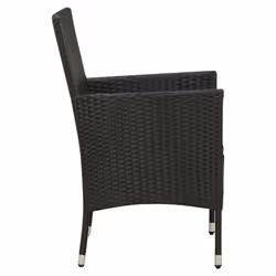 VidaXL 316681 chaise d'extérieur Terrace Siège rembourré Polyester, Polyuréthane, Acier Noir - Vue supplémentaire 4