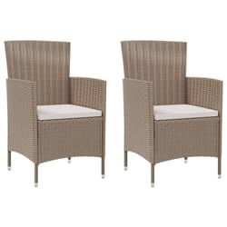 VidaXL 316684 chaise d'extérieur Terrace Siège rembourré Polyester, Polyuréthane, Acier Crème, Blanc