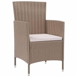 VidaXL 316684 chaise d'extérieur Terrace Siège rembourré Polyester, Polyuréthane, Acier Crème, Blanc - Vue supplémentaire 2