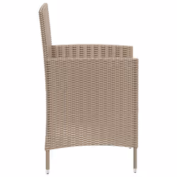 VidaXL 316684 chaise d'extérieur Terrace Siège rembourré Polyester, Polyuréthane, Acier Crème, Blanc - Vue supplémentaire 4