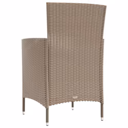 VidaXL 316684 chaise d'extérieur Terrace Siège rembourré Polyester, Polyuréthane, Acier Crème, Blanc - Vue supplémentaire 5