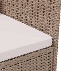 VidaXL 316684 chaise d'extérieur Terrace Siège rembourré Polyester, Polyuréthane, Acier Crème, Blanc - Vue supplémentaire 6