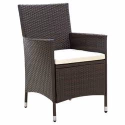 VidaXL 316687 chaise d'extérieur Terrace Siège rembourré Polyester, Polyuréthane, Acier Crème, Blanc - Vue supplémentaire 2