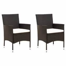 VidaXL 316688, Terrace, Siège rembourré, Polyester, Polyuréthane, Acier, Crème, Blanc, 610 mm, 600 mm