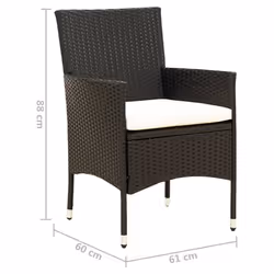 VidaXL 316688 chaise d'extérieur Terrace Siège rembourré Polyester, Polyuréthane, Acier Crème, Blanc - Vue supplémentaire 7