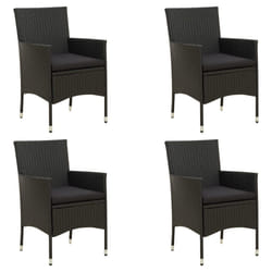 VidaXL 316689 chaise d'extérieur Terrace Siège rembourré Polyester, Polyuréthane, Acier Noir