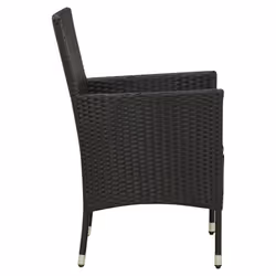 VidaXL 316689 chaise d'extérieur Terrace Siège rembourré Polyester, Polyuréthane, Acier Noir - Vue supplémentaire 4