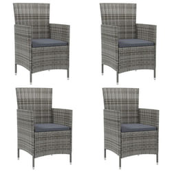VidaXL 316690 chaise d'extérieur Terrace Siège rembourré Bois d'acacia, Polyester, Polyuréthane, Acier Gris