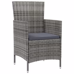 VidaXL 316690 chaise d'extérieur Terrace Siège rembourré Bois d'acacia, Polyester, Polyuréthane, Acier Gris - Vue supplémentaire 2