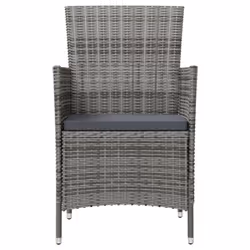 VidaXL 316690 chaise d'extérieur Terrace Siège rembourré Bois d'acacia, Polyester, Polyuréthane, Acier Gris - Vue supplémentaire 3