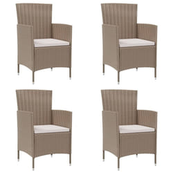 VidaXL 316692 chaise d'extérieur Terrace Siège rembourré Polyester, Polyuréthane, Acier Crème, Blanc