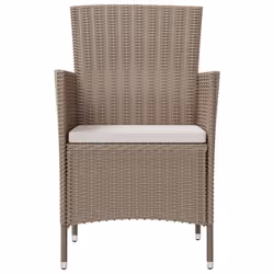 VidaXL 316692 chaise d'extérieur Terrace Siège rembourré Polyester, Polyuréthane, Acier Crème, Blanc - Vue supplémentaire 3