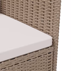 VidaXL 316692 chaise d'extérieur Terrace Siège rembourré Polyester, Polyuréthane, Acier Crème, Blanc - Vue supplémentaire 6