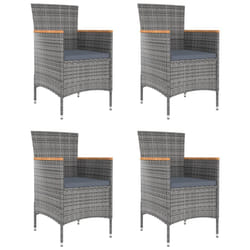 VidaXL 316696 chaise d'extérieur Terrace Siège rembourré Bois d'acacia, Polyester, Polyuréthane, Acier Gris