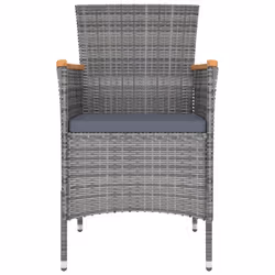 VidaXL 316696 chaise d'extérieur Terrace Siège rembourré Bois d'acacia, Polyester, Polyuréthane, Acier Gris