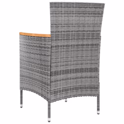 VidaXL 316696 chaise d'extérieur Terrace Siège rembourré Bois d'acacia, Polyester, Polyuréthane, Acier Gris - Vue supplémentaire 5