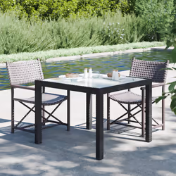 VidaXL 316698 table de jardin Noir