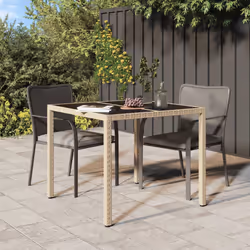 VidaXL 316703 table de jardin Noir, Beige