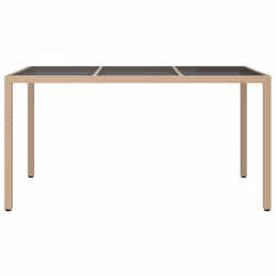 VidaXL 316710 table de jardin Noir, Beige