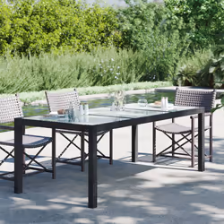 VidaXL 316712 table de jardin Noir