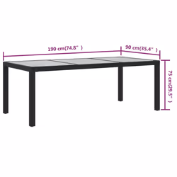 VidaXL 316712 table de jardin Noir - Vue supplémentaire 5