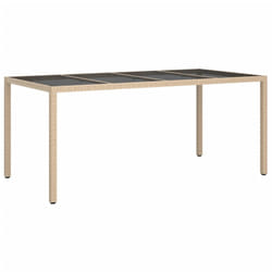 VidaXL 316717 table de jardin Noir, Beige