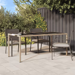 VidaXL 316717 table de jardin Noir, Beige