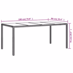 VidaXL 316717 table de jardin Noir, Beige - Vue supplémentaire 6