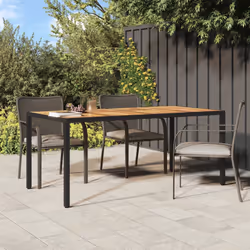 VidaXL 316722 table de jardin Noir