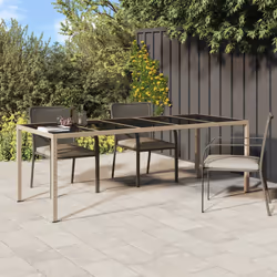 VidaXL 316728 table de jardin Noir, Beige