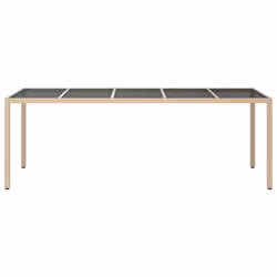 VidaXL 316728 table de jardin Noir, Beige