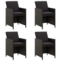 VidaXL 316746 chaise d'extérieur Terrace Siège rembourré Polyester, Polyuréthane, Acier Noir