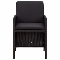 VidaXL 316746 chaise d'extérieur Terrace Siège rembourré Polyester, Polyuréthane, Acier Noir
