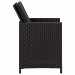 VidaXL 316746 chaise d'extérieur Terrace Siège rembourré Polyester, Polyuréthane, Acier Noir - Vue supplémentaire 4