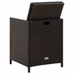VidaXL 316746 chaise d'extérieur Terrace Siège rembourré Polyester, Polyuréthane, Acier Noir - Vue supplémentaire 5