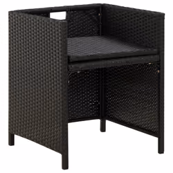 VidaXL 316746 chaise d'extérieur Terrace Siège rembourré Polyester, Polyuréthane, Acier Noir - Vue supplémentaire 6