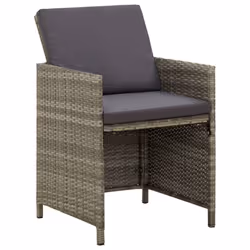 VidaXL 316747 chaise d'extérieur Terrace Siège rembourré Polyester, Polyuréthane, Acier Gris