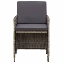 VidaXL 316747 chaise d'extérieur Terrace Siège rembourré Polyester, Polyuréthane, Acier Gris