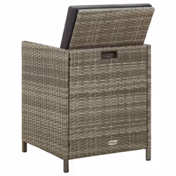 VidaXL 316747 chaise d'extérieur Terrace Siège rembourré Polyester, Polyuréthane, Acier Gris - Vue supplémentaire 5