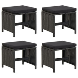 VidaXL 316749 chaise d'extérieur Terrace Siège rembourré Polyester, Polyuréthane, Acier Noir